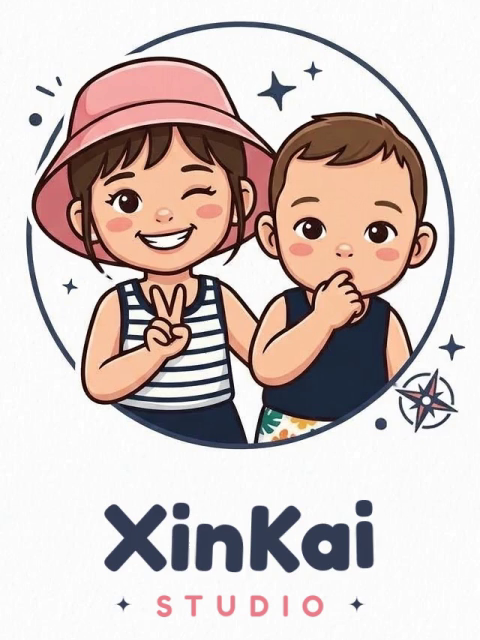 Full XinKai Studio logo with wordmark
